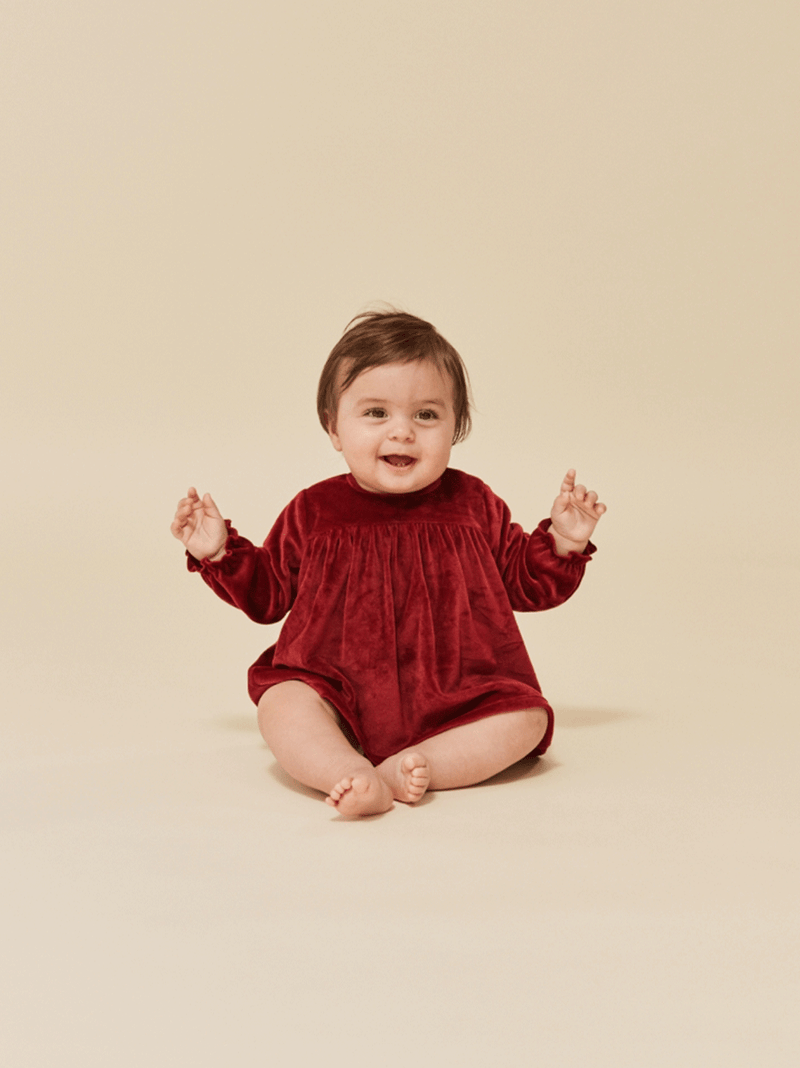 Aksamitna sukienka - rompers Jingle Romper Konges Slojd BEBE Concept 