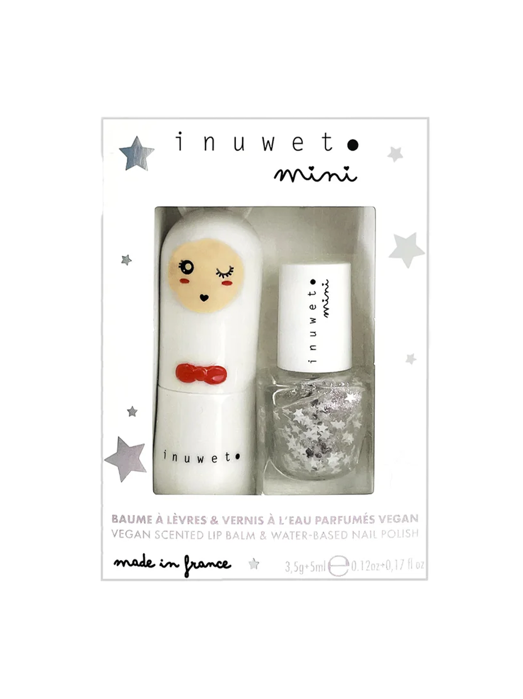 Zestaw dla dzieci Duo balsam do ust + lakier Inuwet BEBE Concept 