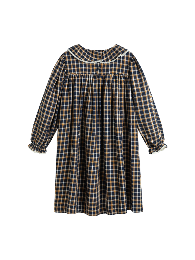 Sukienka Sophie Dress Blue Check Lurex C'era una volta BEBE Concept 