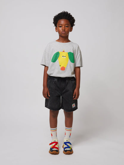 Spodenki Smiling black denim bermuda shorts Bobo Choses BEBE Concept 