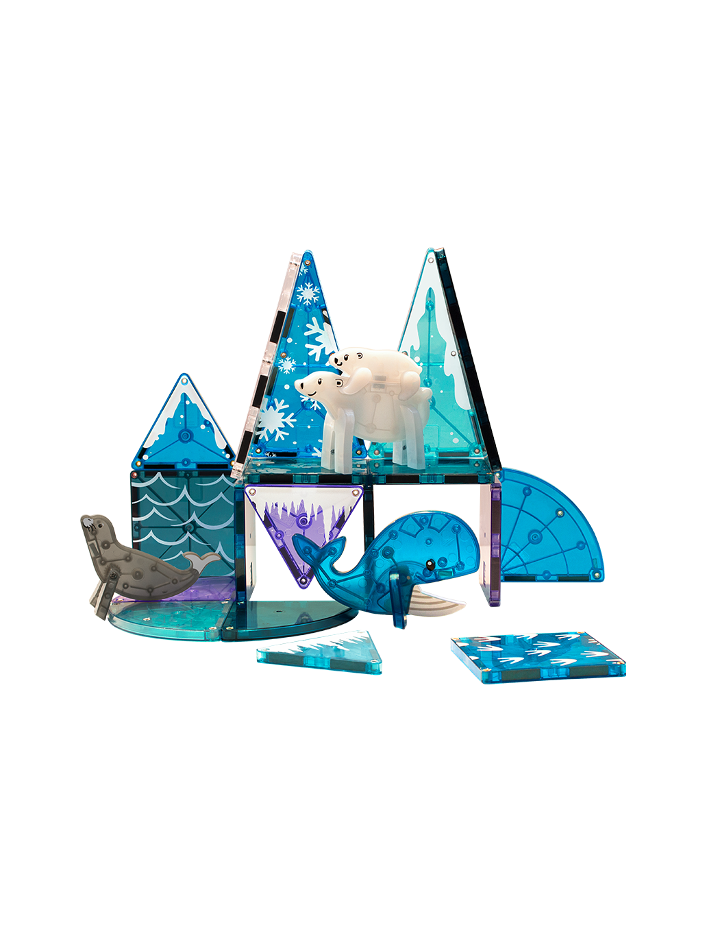 Klocki magnetyczne Arctic Animals 25 el. Magna-Tiles BEBE Concept 