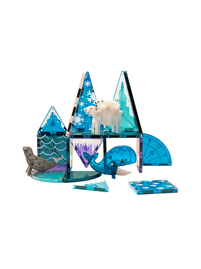Klocki magnetyczne Arctic Animals 25 el. Magna-Tiles BEBE Concept 