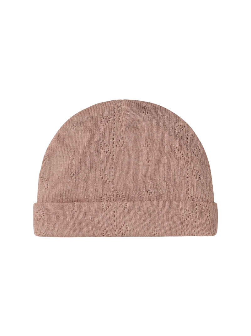 Czapeczka niemowlęca z merino Aiko Pointelle MarMar Copenhagen BEBE Concept 