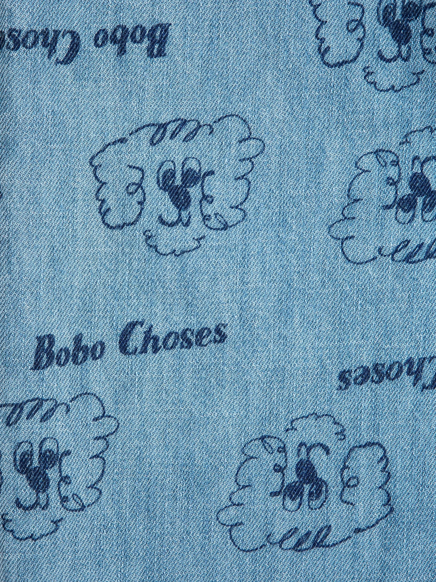 Spodnie Pickles The Dog all over light denim pants Bobo Choses BEBE Concept 