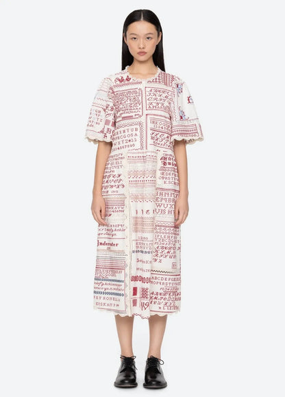 Kit embroidery midi dress SEA New York BEBE Concept 