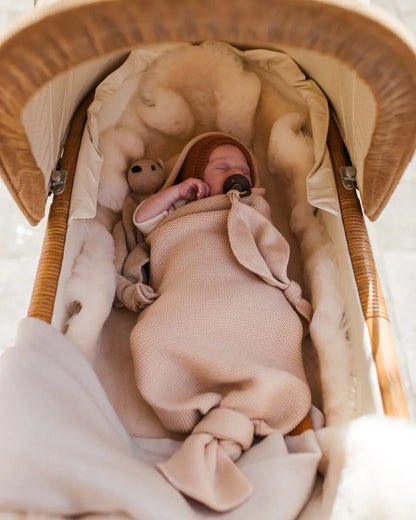 Kokon niemowlęcy z wełny merino Hvid BEBE Concept 