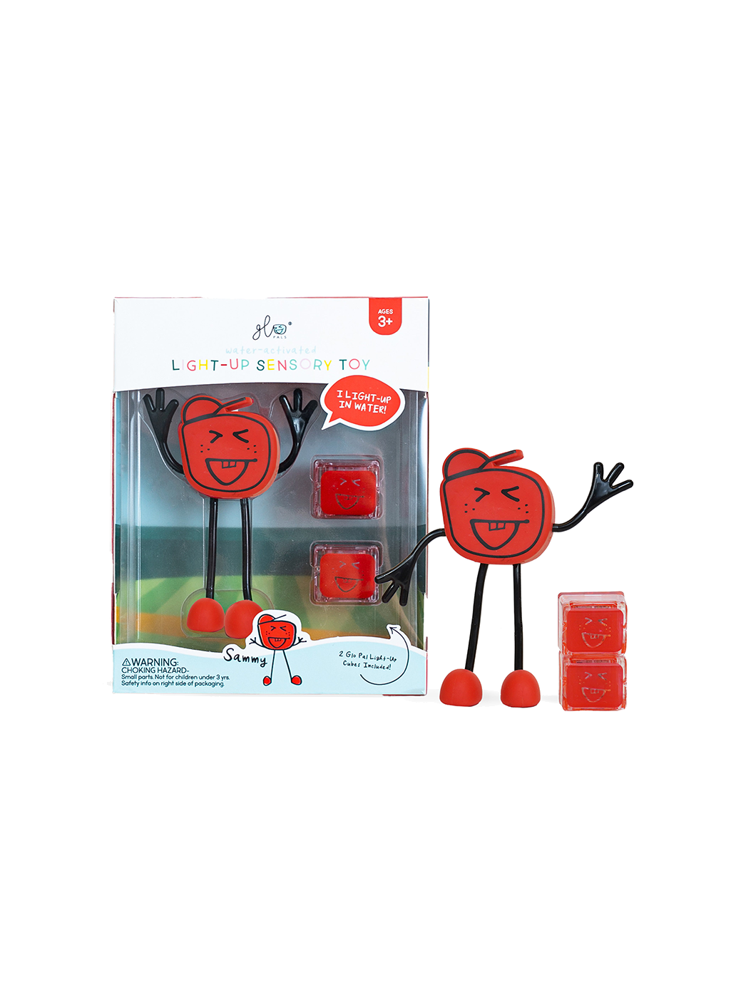Kostki sensoryczne świecące w wodzie z ludzikiem Glo Pals BEBE Concept 