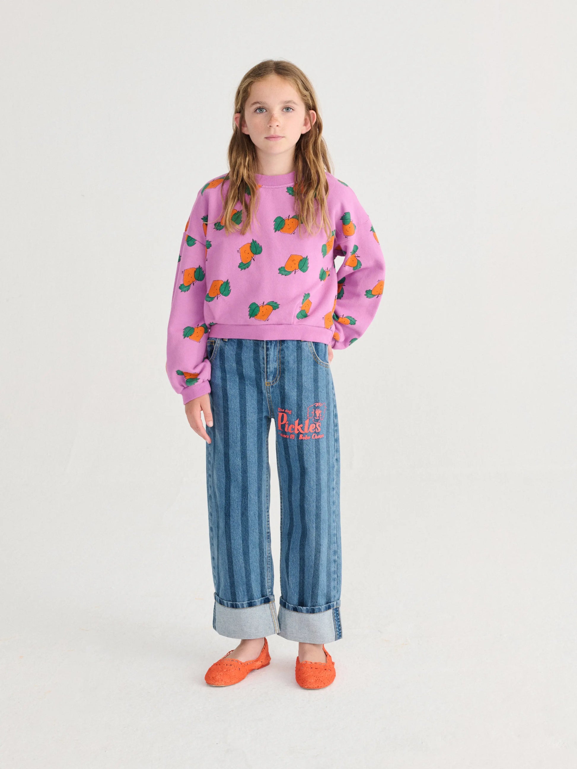 Bluza Tangerine all over cropped sweatshirt Bobo Choses BEBE Concept 