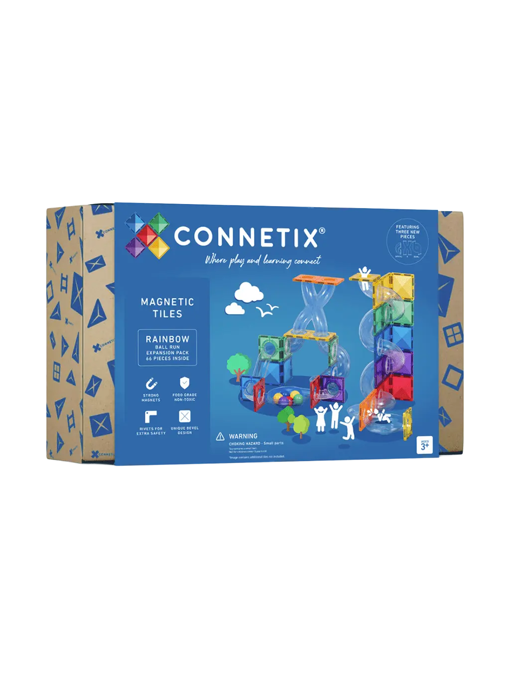 Klocki magnetyczne kulodrom Rainbow Ball Run Expansion Pack Connetix BEBE Concept 