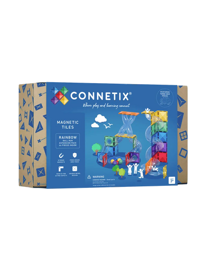Klocki magnetyczne kulodrom Rainbow Ball Run Expansion Pack Connetix BEBE Concept 