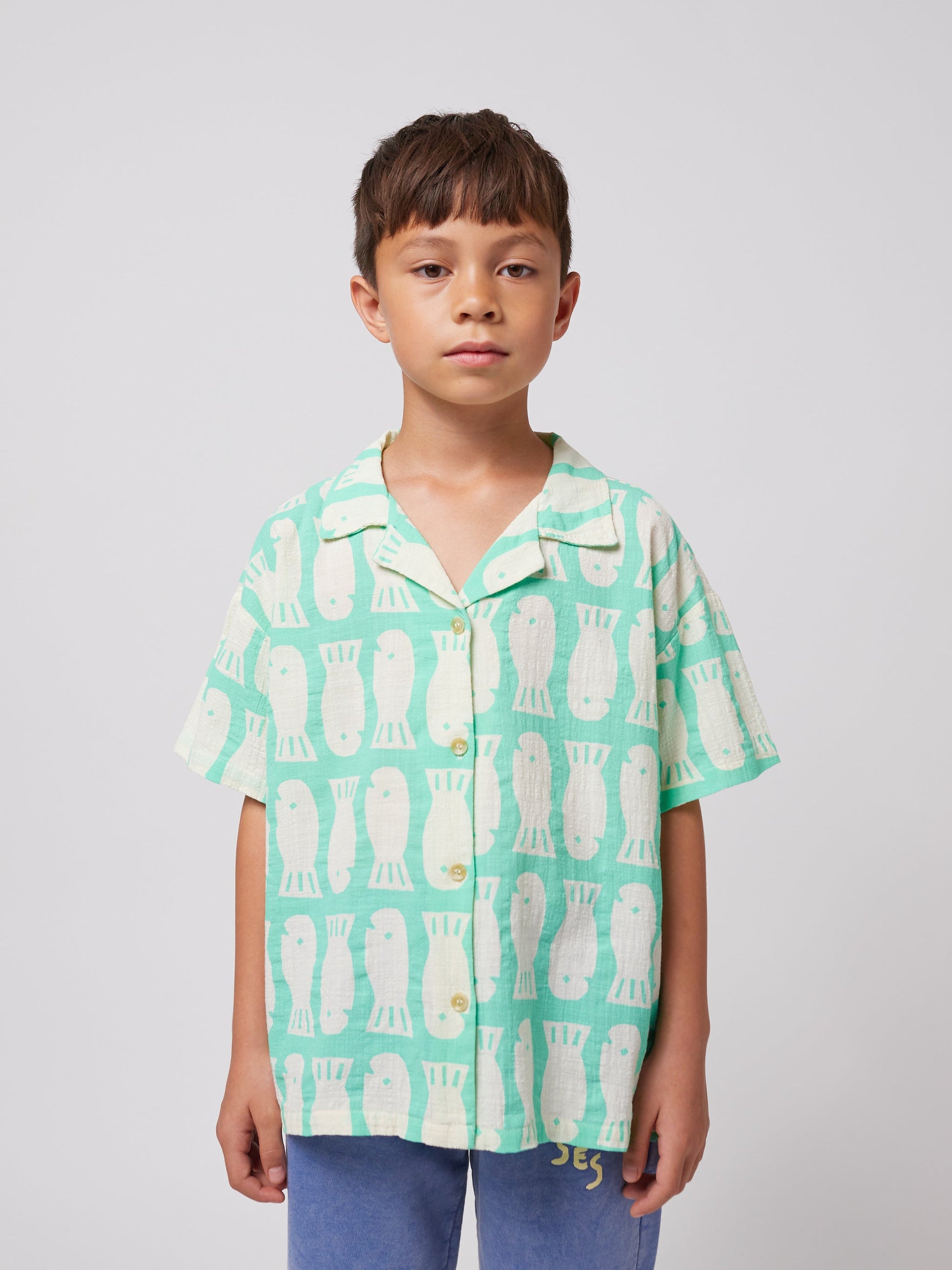Koszulka Lucky Fish all over woven shirt Bobo Choses BEBE Concept 