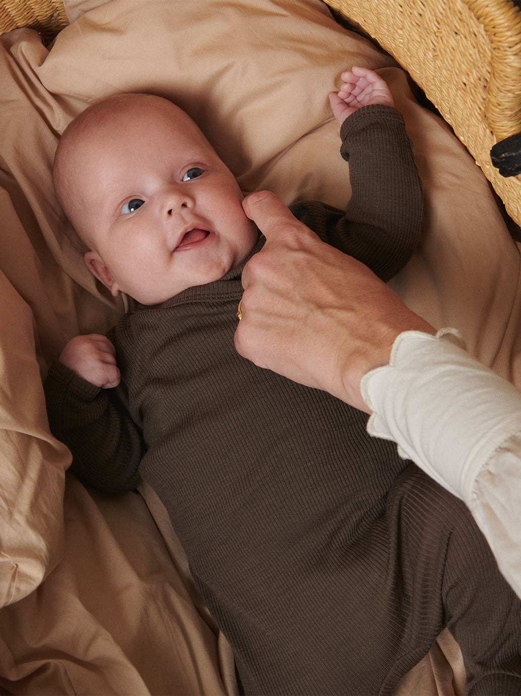 Śpioszki niemowlęce merino Rubetta Rib MarMar Copenhagen BEBE Concept 