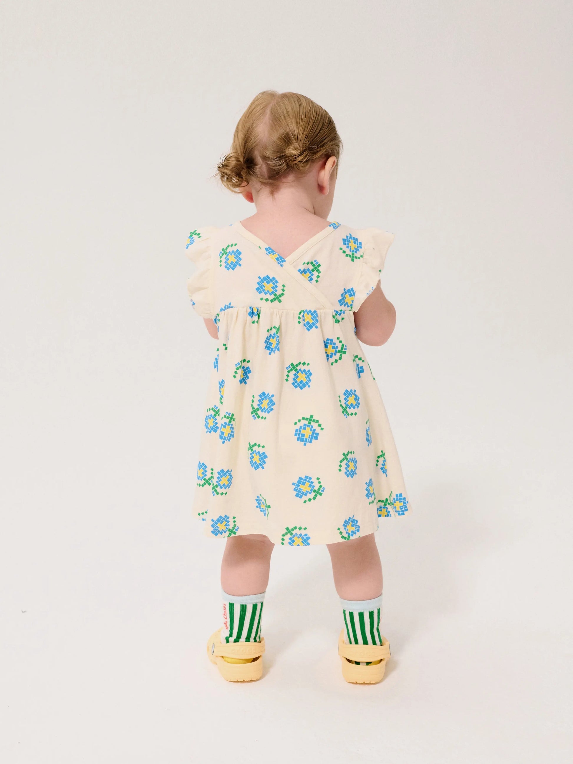 Sukienka Pixel Flowers all over ruffled dress Bobo Choses BEBE Concept 