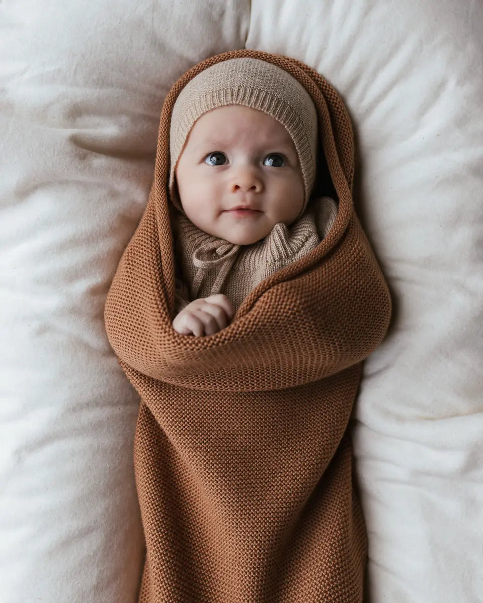 Kokon niemowlęcy z wełny merino Hvid BEBE Concept 