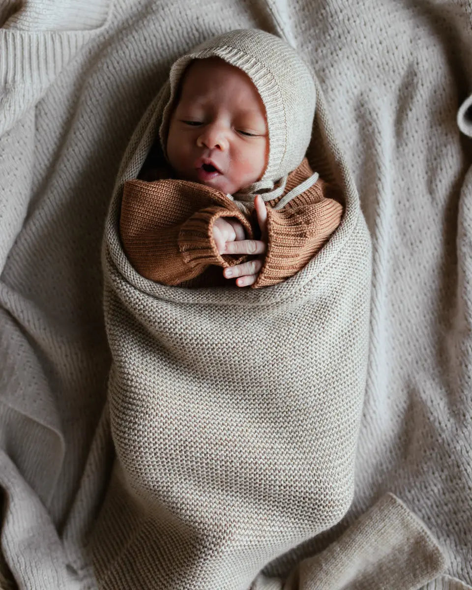 Kokon niemowlęcy z wełny merino Hvid BEBE Concept 