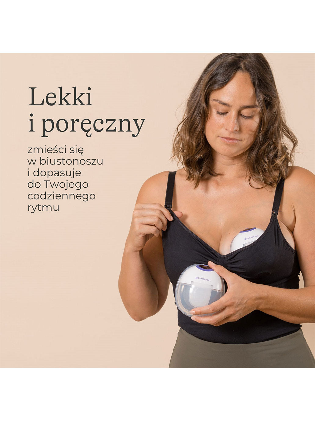 Laktator podwójny bezprzewodowy Hands-free
