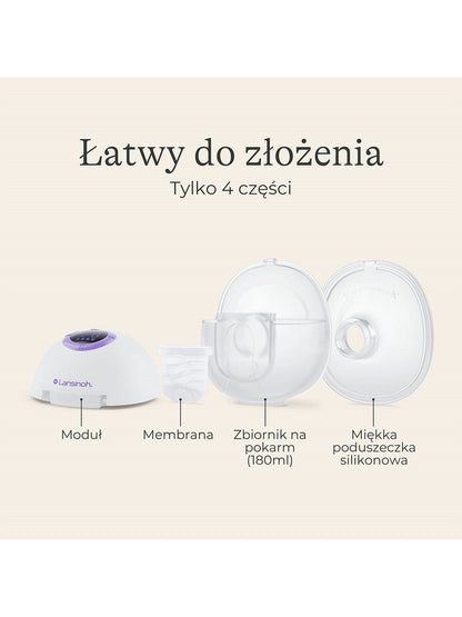 Laktator podwójny bezprzewodowy Hands-free