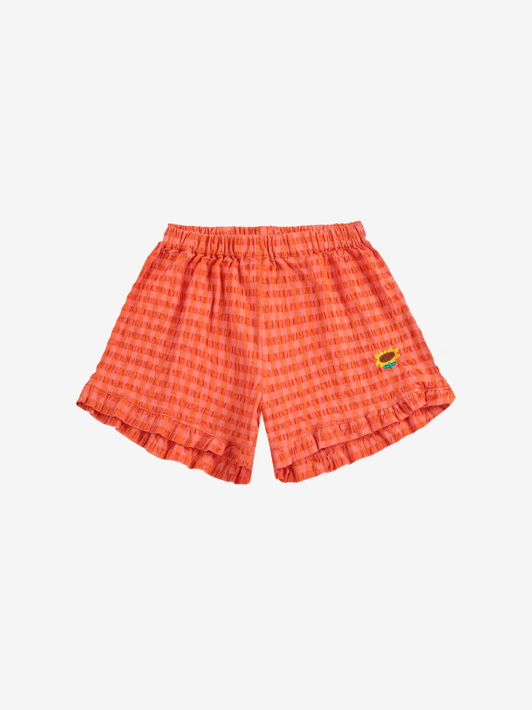 OUTLET Spodenki Vichy ruffle woven shorts | rozm. 10/11y Bobo Choses BEBE Concept 