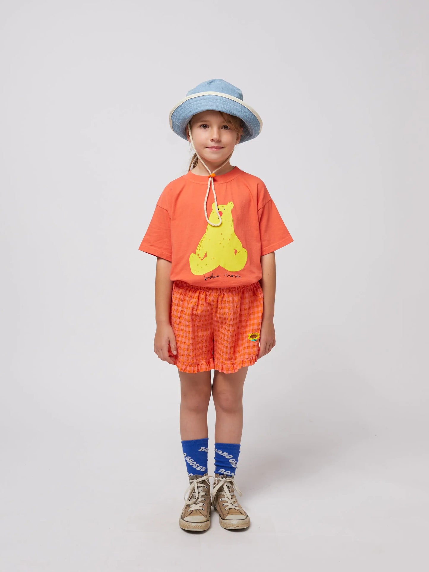 OUTLET Spodenki Vichy ruffle woven shorts | rozm. 10/11y Bobo Choses BEBE Concept 