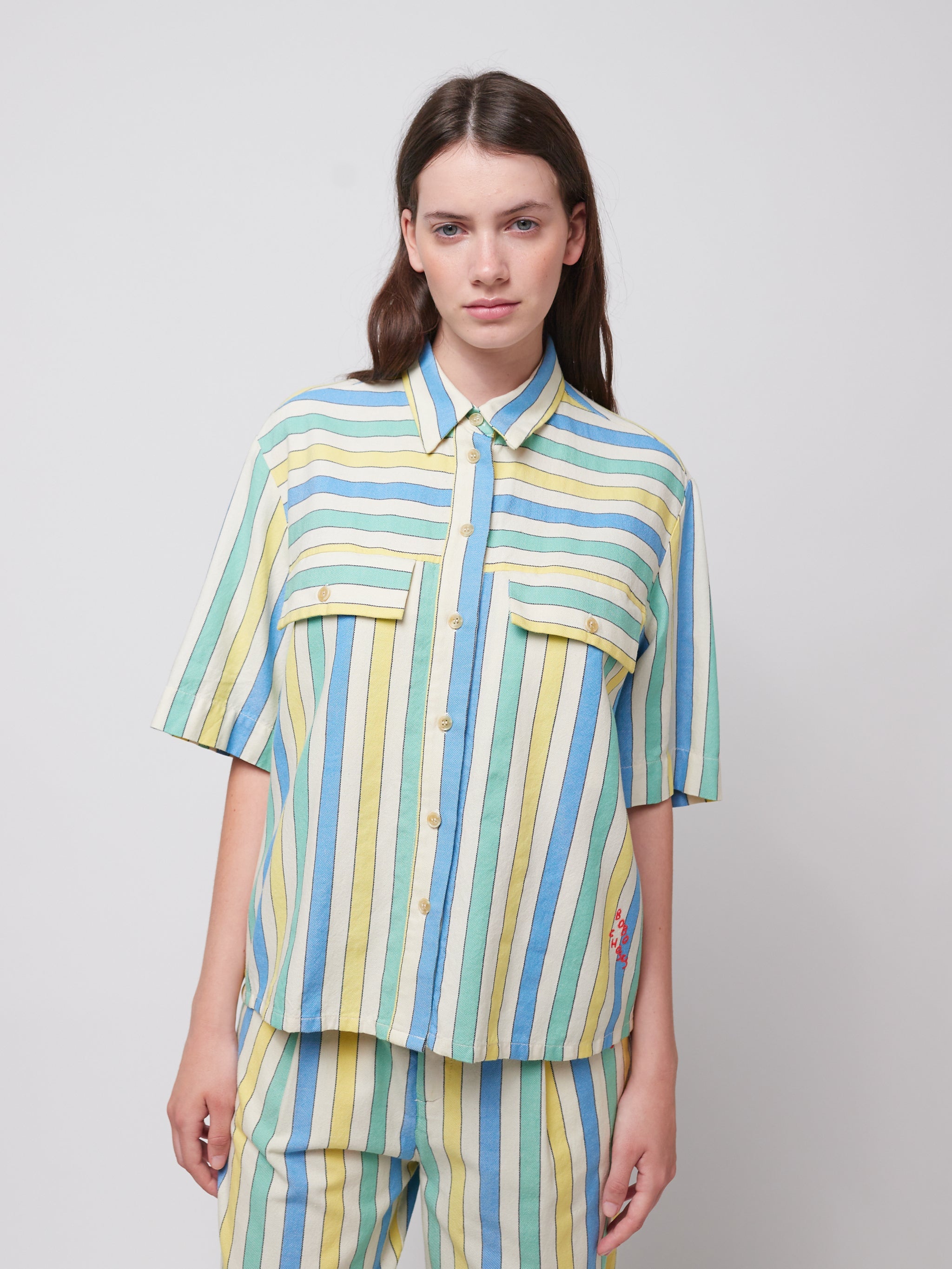 OUTLET Koszula Multicolor stripes relaxed shirt Adult | rozm. L Bobo Choses BEBE Concept 