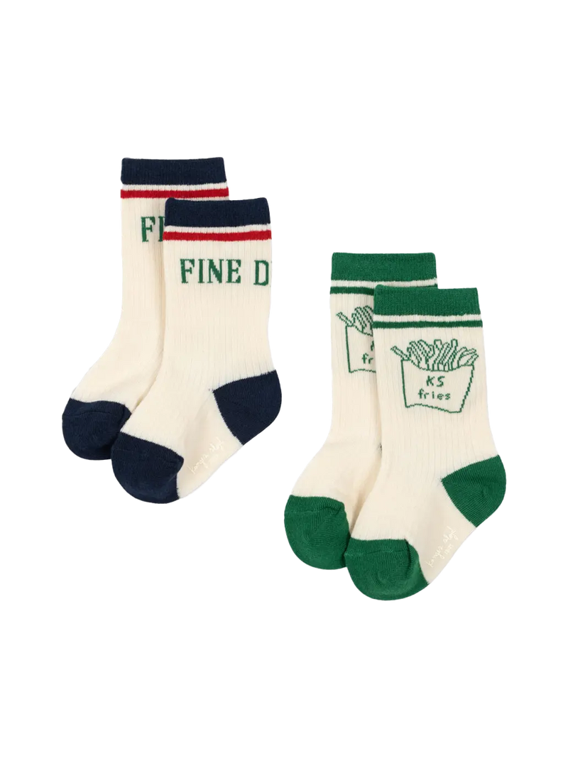 2 Pack Rib Fries Socks Konges Slojd BEBE Concept 