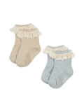2 Pack Glitter Frill Socks Konges Slojd BEBE Concept 