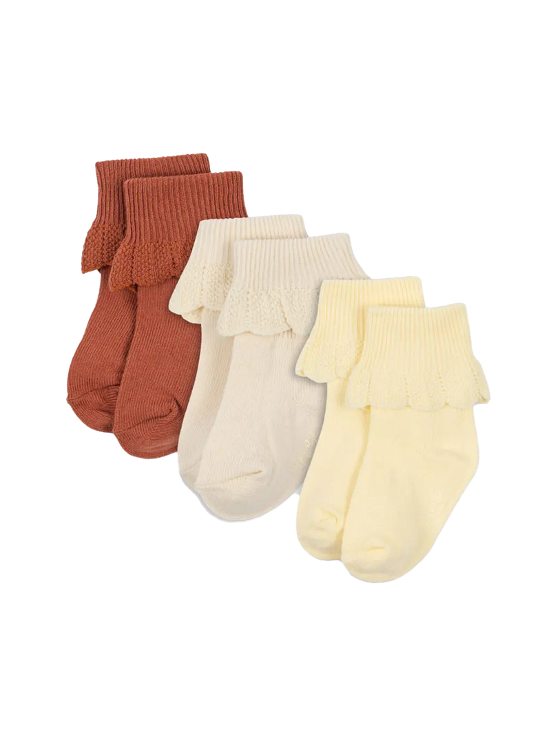 3 Pack Frill Socks Konges Slojd BEBE Concept 