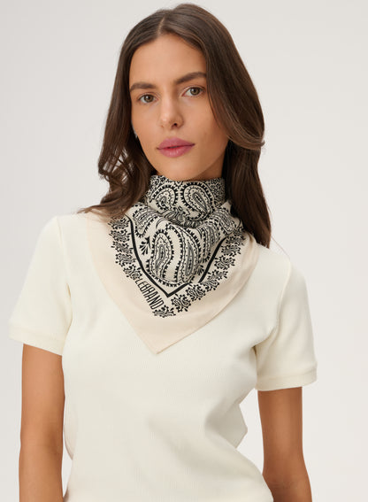 шарф бандана ECRU &amp; BLACK