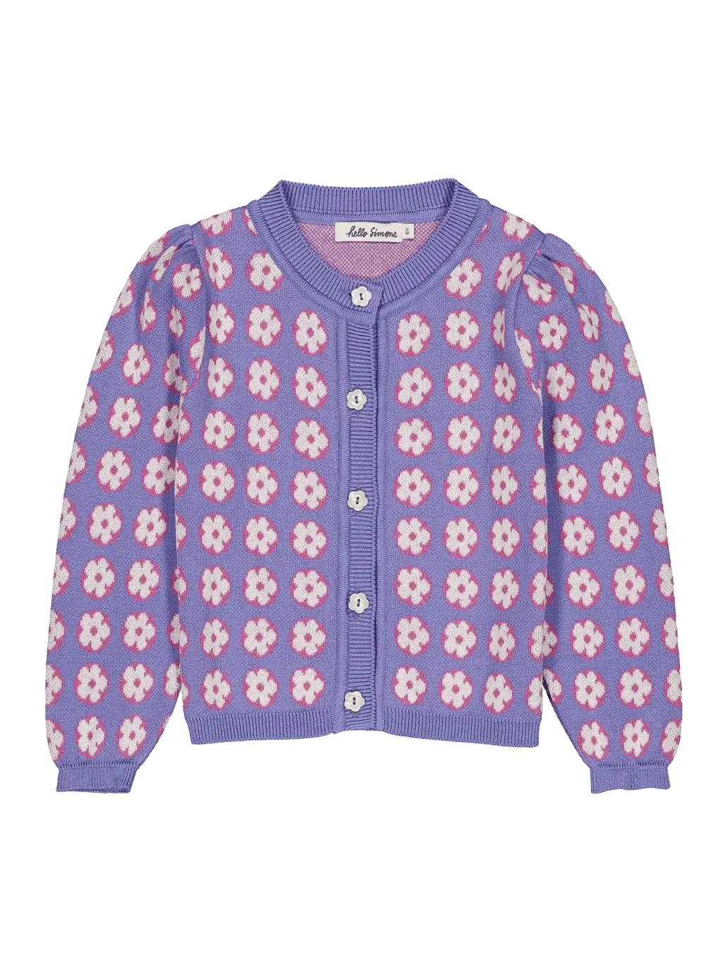 Lison cardigan Pomponette Lavender Hello Simone BEBE Concept 