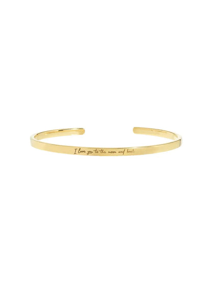 Pozłacana bransoletka To The Moon And Back Bangle Anna + Nina BEBE Concept 