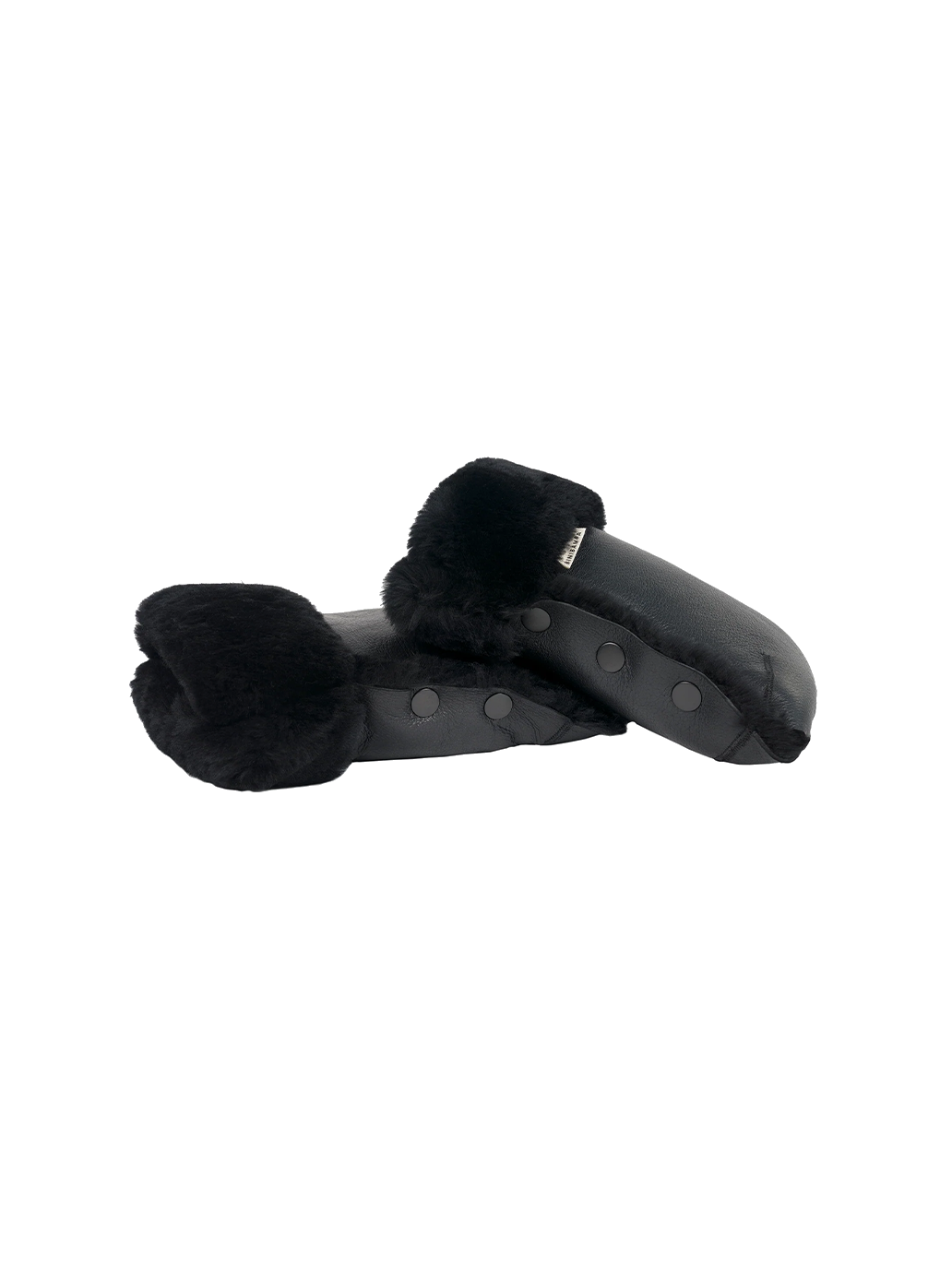 Premium coated buggy mitten with merino wool NOIR
