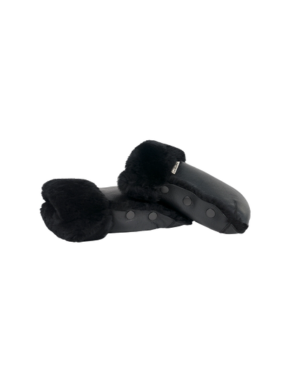 Premium coated buggy mitten with merino wool NOIR