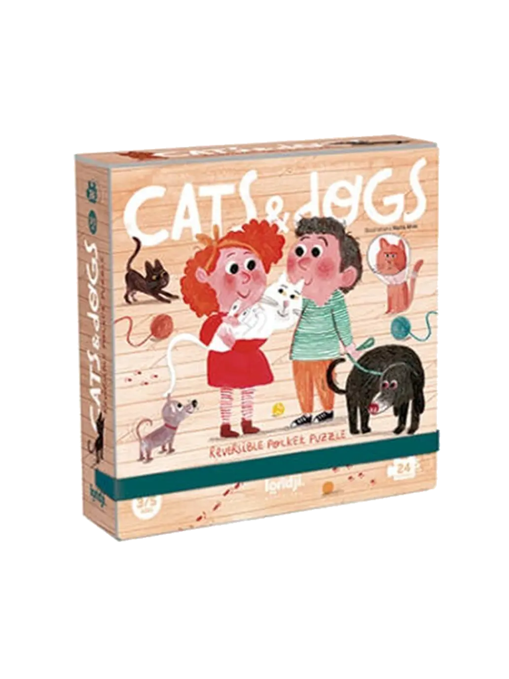 Puzzle kieszonkowe dla dzieci Cats & Dogs Londji BEBE Concept 
