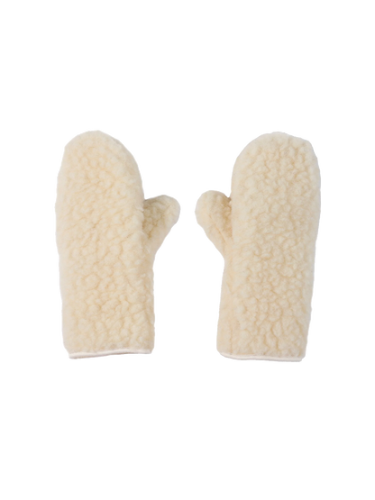 Merino wool gloves for adults MILK