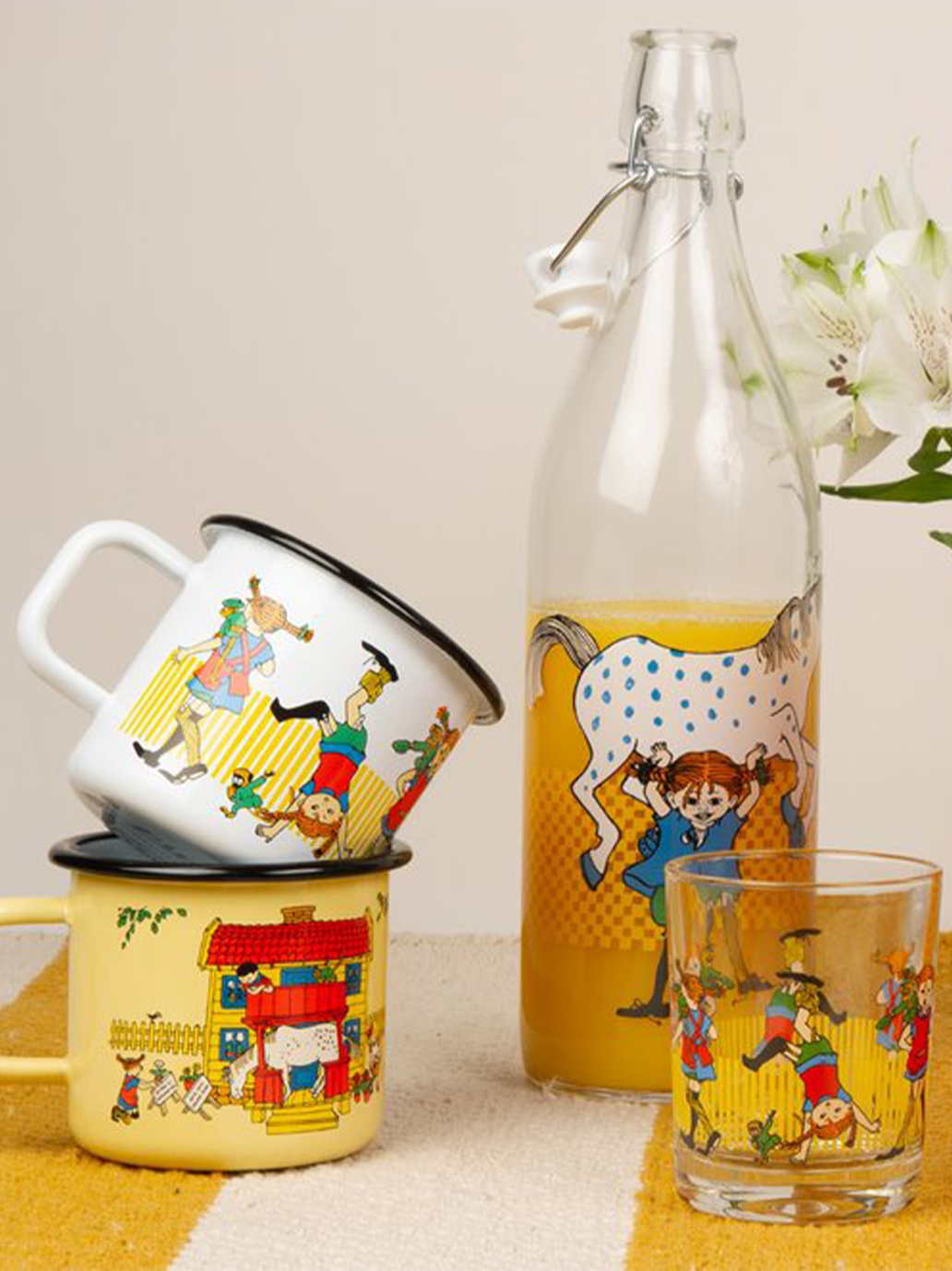 Retro enamel mug Pippi 3.7 dl PIPPI'S VILLA