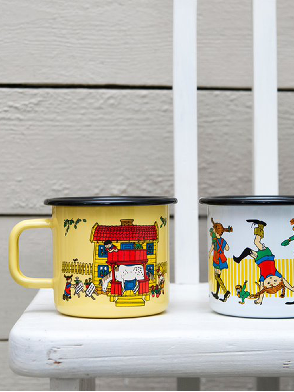 Retro enamel mug Pippi 3.7 dl PIPPI'S VILLA