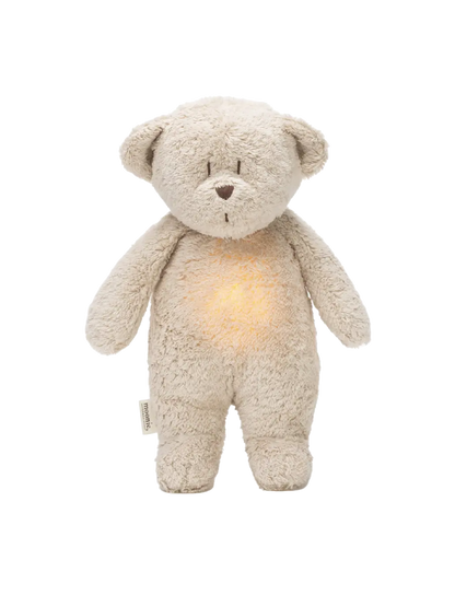 szumiący miś organic z lampką nocną Moonie BEBE Concept 