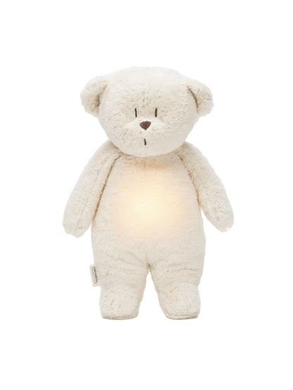 szumiący miś organic z lampką nocną Moonie BEBE Concept 