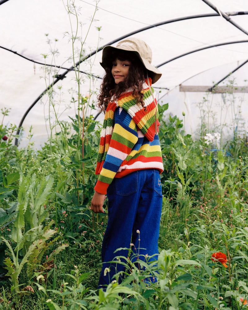 Canela Jumper Tulip Red Multicolor Stripes The New Society BEBE Concept 