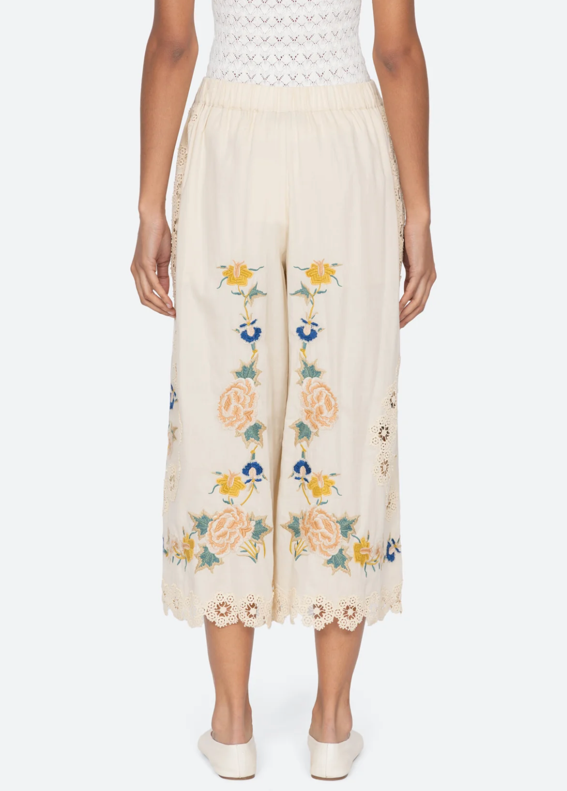 Adonna Embroidery Pants CREAM