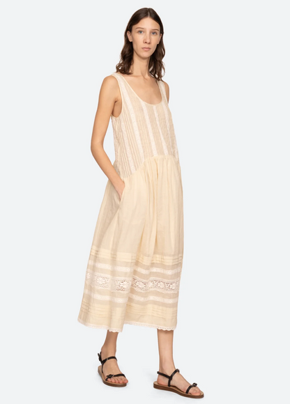 Pippa Solid Midi Dress CREAM