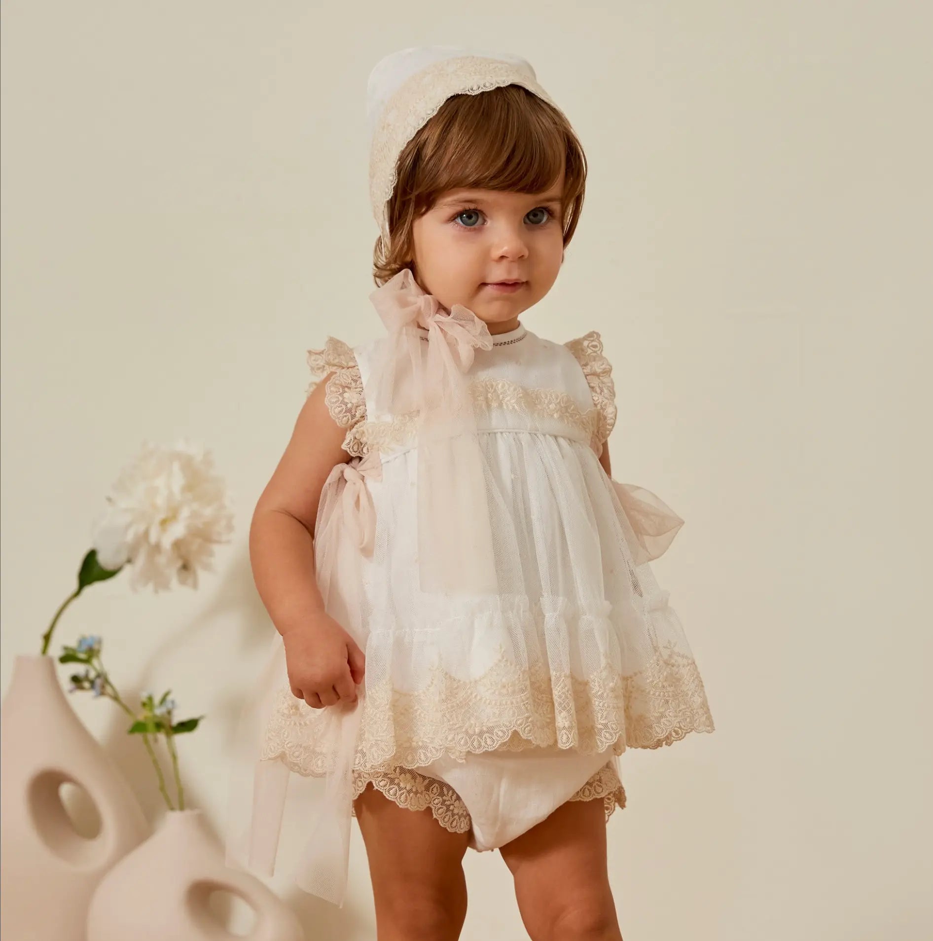 Niemowlęca sukienka z bloomersami | rozm. 6m Martin Aranda BEBE Concept 
