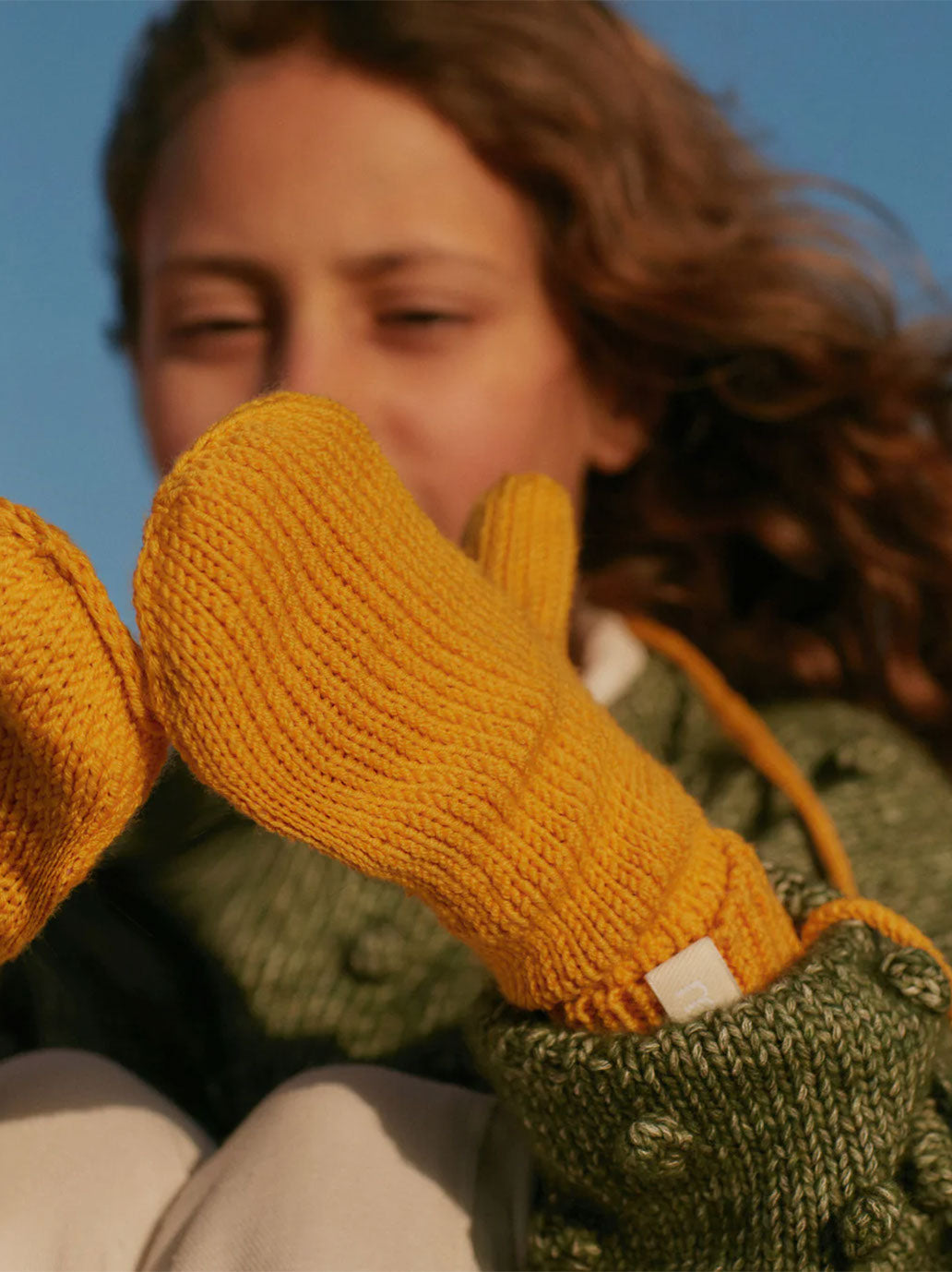 Rękawiczki jednopalczaste z wełny merino Mille Family BEBE Concept 