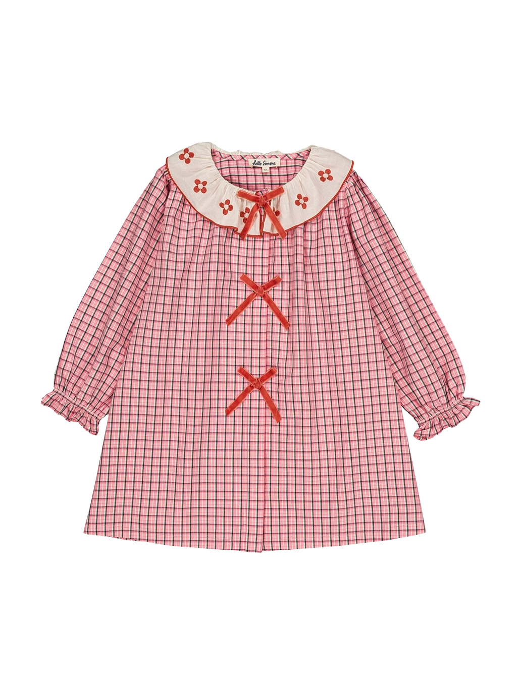 Sukienka Groseille dress Pink check Hello Simone BEBE Concept 