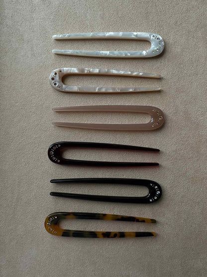 Sunny Crystal Hair Pin Black Pico BEBE Concept 