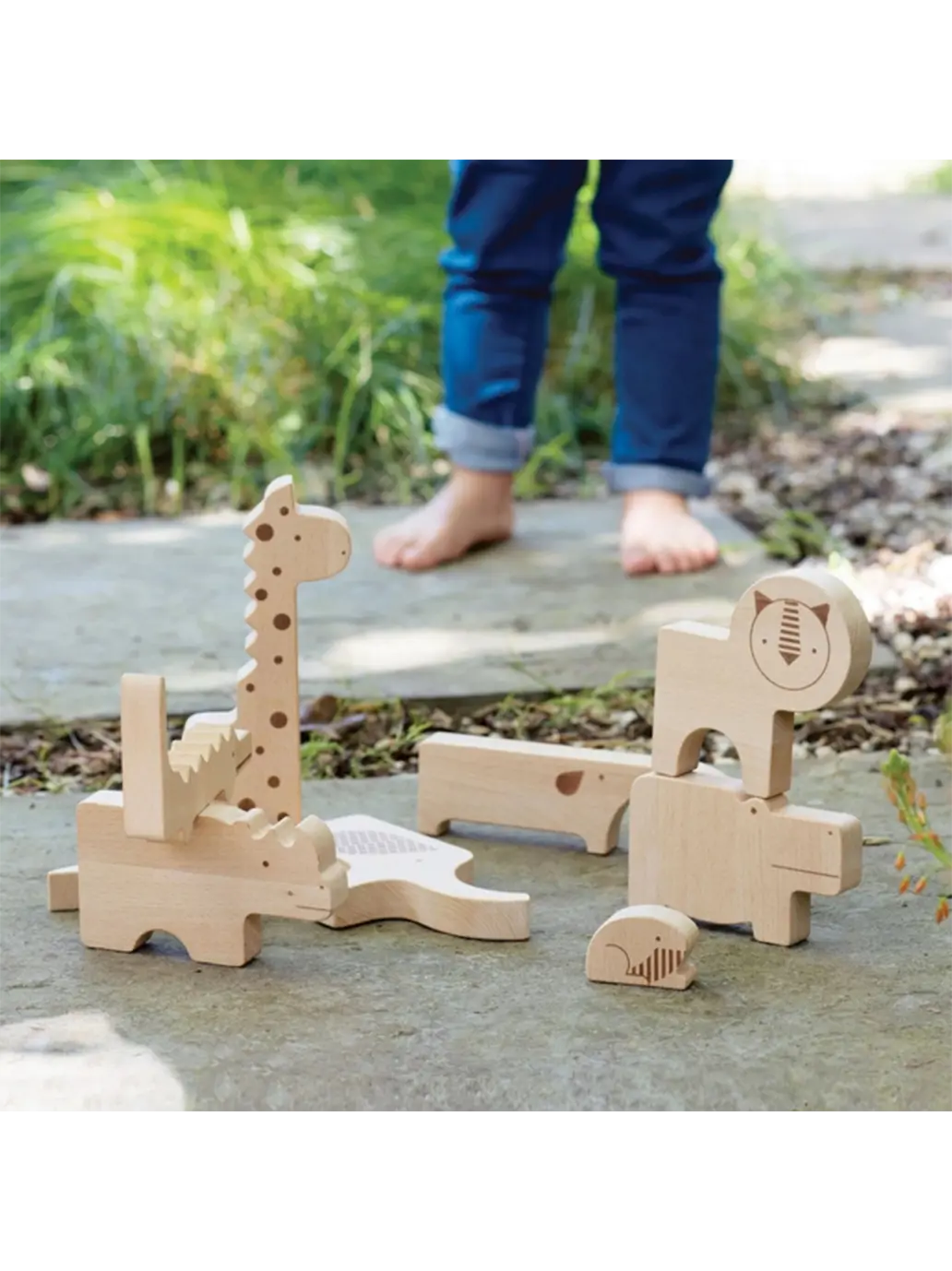 drewniane puzzle safari Petit Collage BEBE Concept 