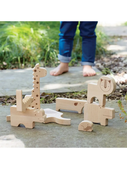 drewniane puzzle safari Petit Collage BEBE Concept 