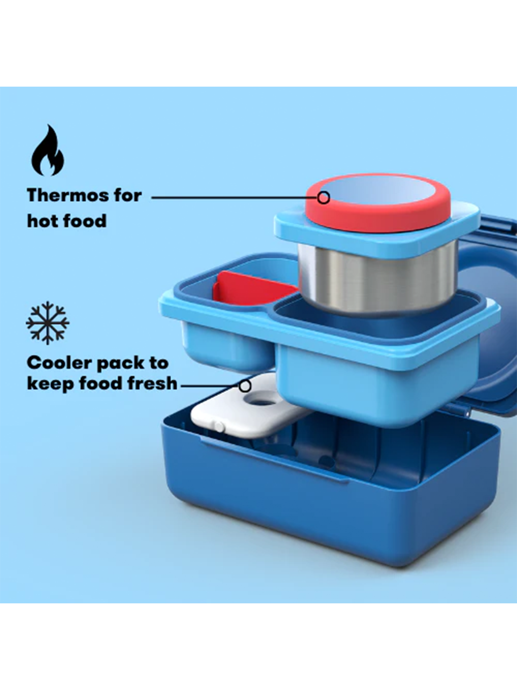 OmieBox UP lunchbox z termosem i przegródkami OMIE BEBE Concept 