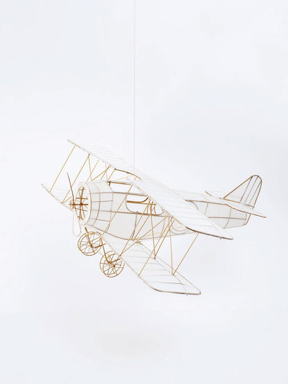 Ręcznie malowany lampion z jedwabiu Samolot Petit Pan BEBE Concept 