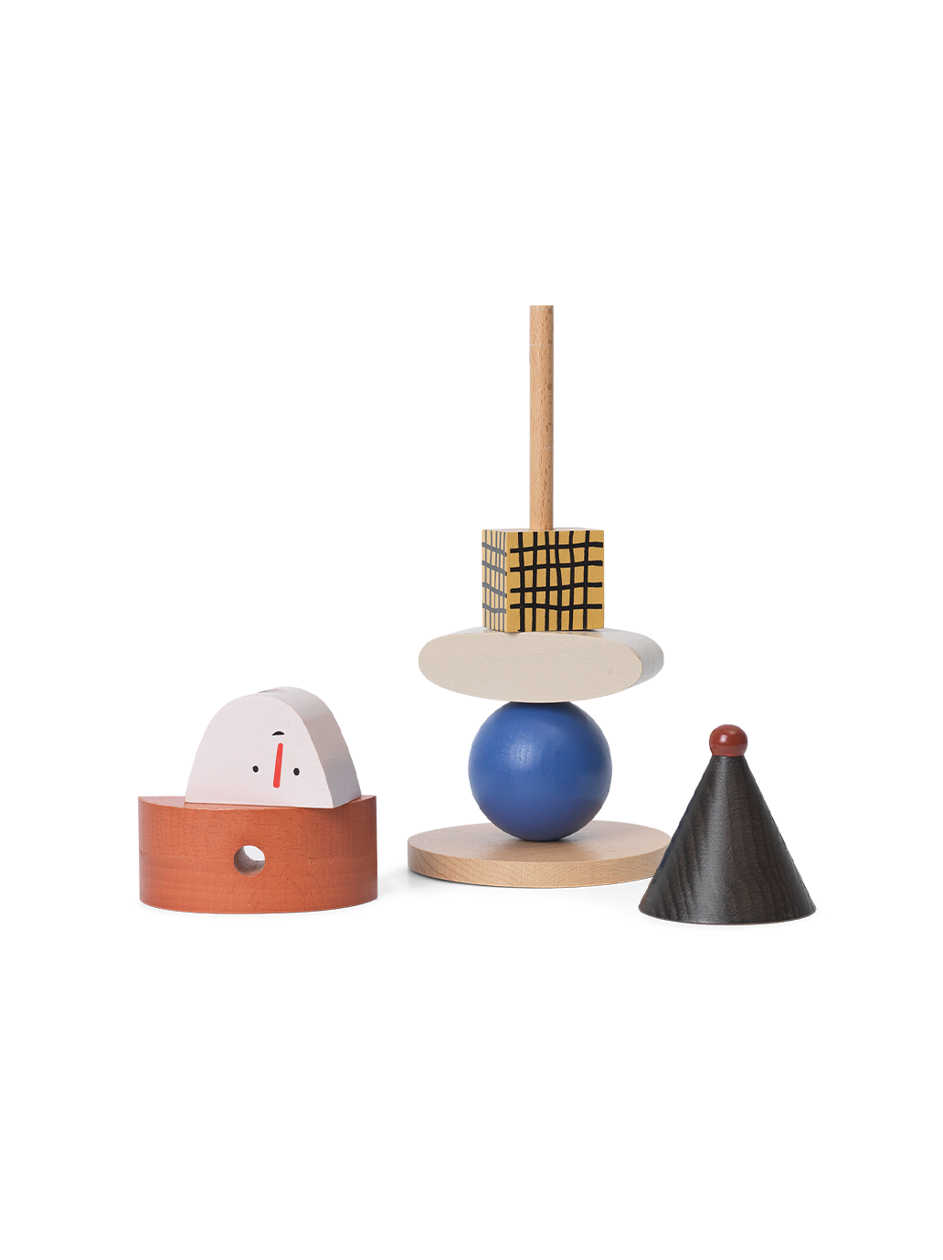 Drewniana układanka Figure stacking blocks Ferm Living BEBE Concept 
